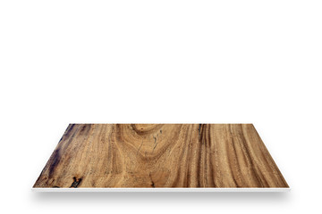 wooden board on white background