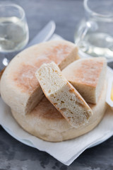 typical portuguese bread of Madeira Bolo do caco