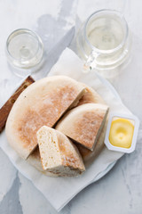 typical portuguese bread of Madeira Bolo do caco