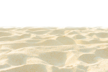 Fototapeta na wymiar Nature beach sand texture, Di cut isolated on white background.