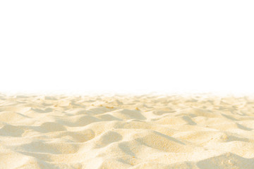 Obraz na płótnie Canvas Beach isolated, Fine beach sand in the summer sun on white background.