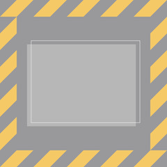 Caution frame square abstract background in vector