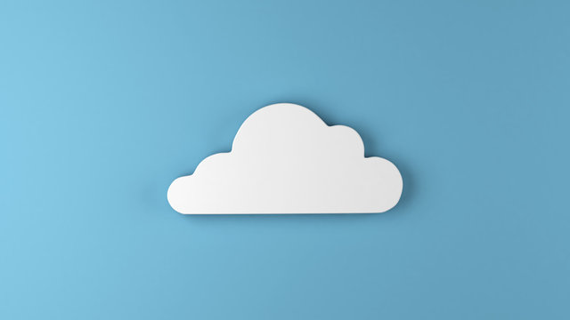 Cute Cloud Background 3d Illustration