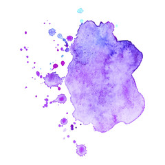 Fototapeta premium Abstract isolated colorful vector watercolor splash. Grunge element for paper design.