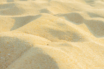 Fine beach sand in the summer sun