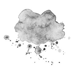 Obraz premium Abstract watercolor grayscale background. Vector illustration. Grunge texture for cards and flyers design.