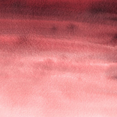 Red ink and watercolor texture on white paper background. Paint leaks and ombre effects. Hand painted abstract image.