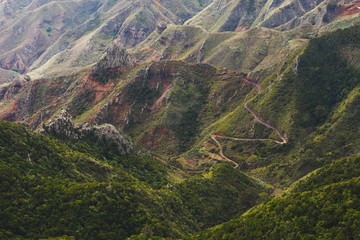 mountains in Anaga rural park, Tenerife