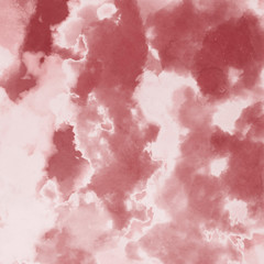 Obraz premium Red ink and watercolor texture on white paper background. Paint leaks and ombre effects. Hand painted abstract image.