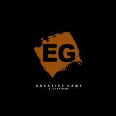 E G EG Initial logo template vector. Letter logo concept