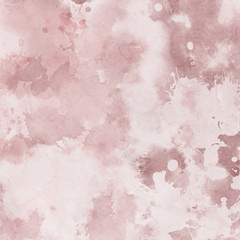 Red ink and watercolor texture on white paper background. Paint leaks and ombre effects. Hand painted abstract image.