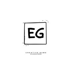 E G EG Initial logo template vector. Letter logo concept