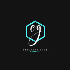 E G EG Initial logo template vector. Letter logo concept