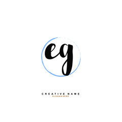 E G EG Initial logo template vector. Letter logo concept