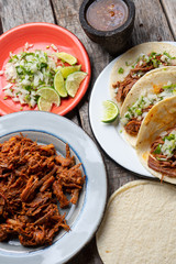 Mexican beef barbacoa tacos