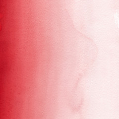 Fototapeta premium Red ink and watercolor texture on white paper background. Paint leaks and ombre effects. Hand painted abstract image.