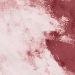 Red ink and watercolor texture on white paper background. Paint leaks and ombre effects. Hand painted abstract image.