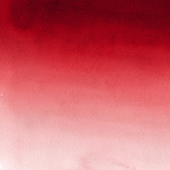 Fototapeta premium Red ink and watercolor texture on white paper background. Paint leaks and ombre effects. Hand painted abstract image.