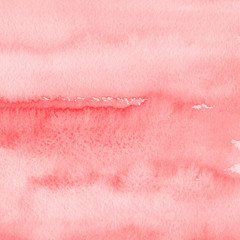 Red ink and watercolor texture on white paper background. Paint leaks and ombre effects. Hand painted abstract image.
