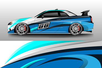 Obraz premium Car wrap design abstract strip and background for Car wrap and vinyl sticker