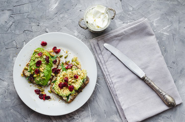 Healthy avocado toasts