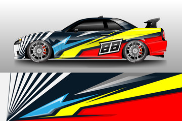 Car wrap design abstract strip and background for Car wrap and vinyl sticker