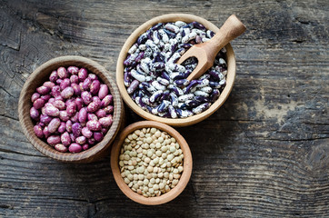 Purple grains-beens in a bowl