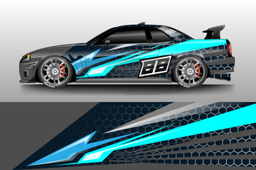 Car wrap design abstract strip and background for Car wrap and vinyl sticker