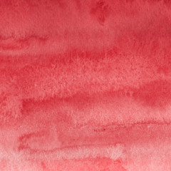 Red ink and watercolor texture on white paper background. Paint leaks and ombre effects. Hand painted abstract image.