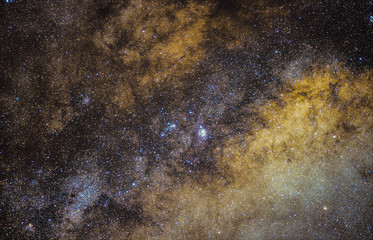 Astronomy - Milky Way filled with stars and nebulas 