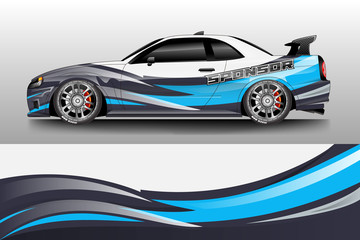 Car wrap design abstract strip and background for Car wrap and vinyl sticker