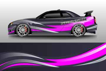 Obraz na płótnie Canvas Car wrap design abstract strip and background for Car wrap and vinyl sticker