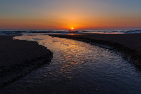 Sunrise on the sea coast