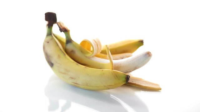 fresh sweet bananas isolated on white background