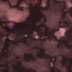 Red ink and watercolor texture on white paper background. Paint leaks and ombre effects. Hand painted abstract image.