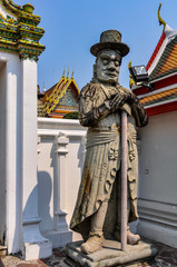 Colorful stupas in Wat Pho in Bangkok, Thailand