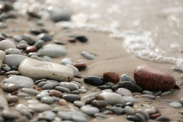 Fototapeta na wymiar Stones by the sea, Gotland Sweden.