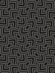 Modern decorative geometrical seamless pattern of ellipse outlines in black and gray colors