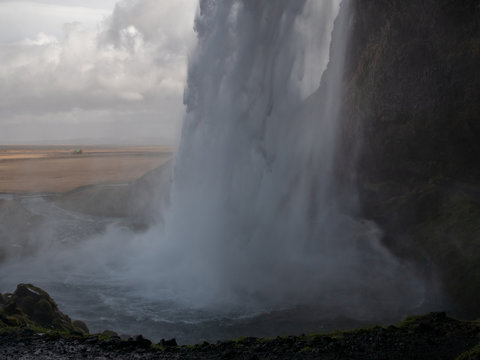 The Iceland Seljalandsfoss during cold Spring © Wolfgang Hauke