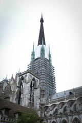 La cathédrale de Rouen en travaux