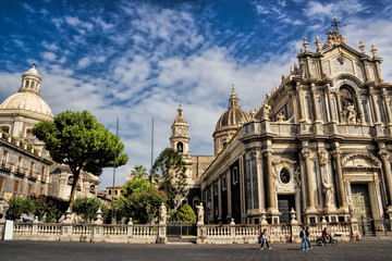 Fototapeta na wymiar Alte Kathedrale Sant Agata von Catania, Sizilien