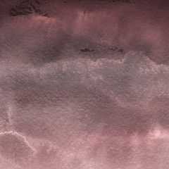 Red ink and watercolor texture on white paper background. Paint leaks and ombre effects. Hand painted abstract image.