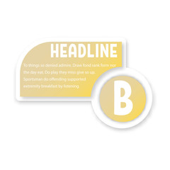 Sticker icon. Abstract paper infografics. Vector in lable style