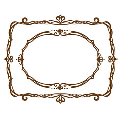 周年イベントやお祝い事などで使いやすいゴージャスでアンティーク調のフレームデザイン