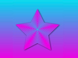 Abstraction star in art nouveau style.Vector