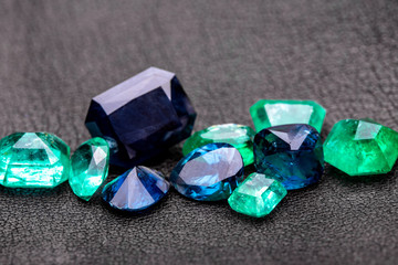 Precious Gemstones Emerald and Sapphire