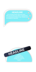 Sticker icon. Abstract paper infografics. Vector in lable style