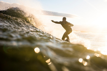 Man surfing in sea