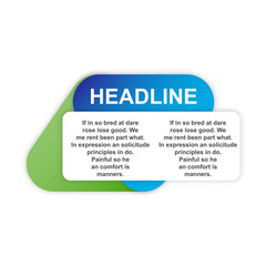 Sticker icon. Abstract paper infografics. Vector in lable style