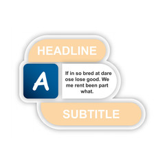Sticker icon. Abstract paper infografics. Vector in lable style